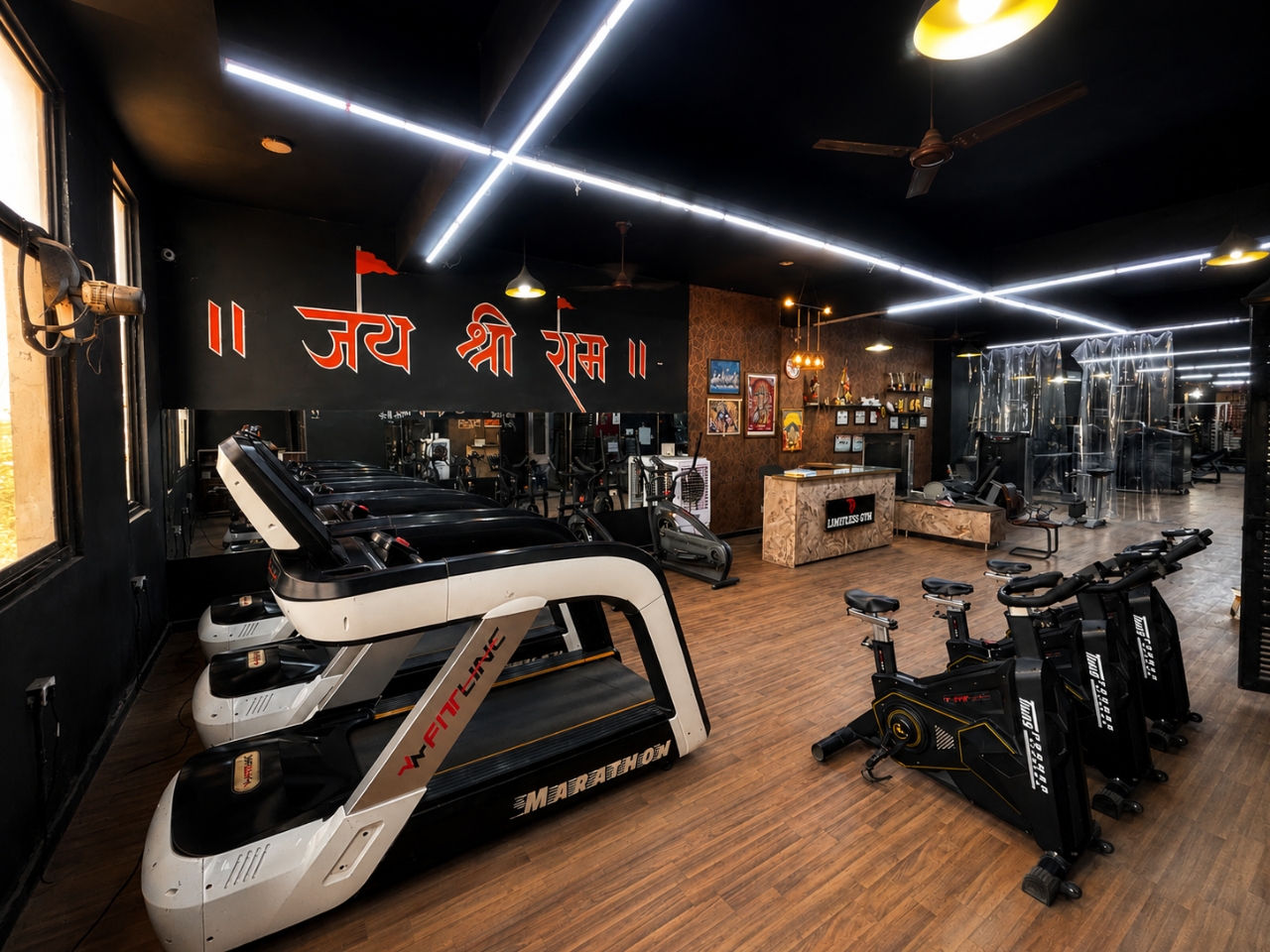 Strength machines and mirrored walls